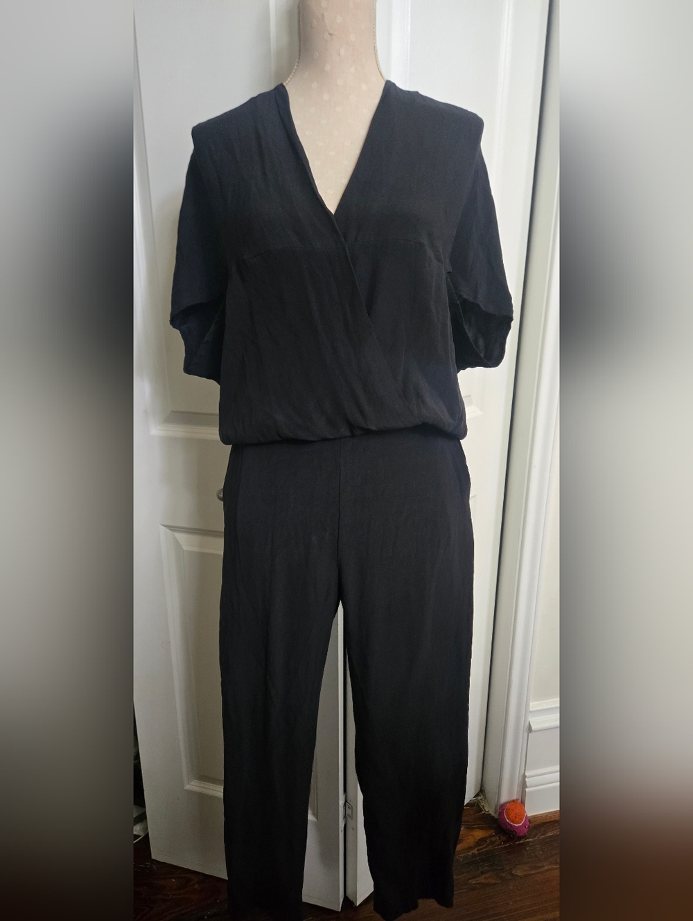 Zero + Maria Cornejo Black V-Neck  Jumpsuit